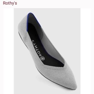 Rothy’s The Point in Flax Birdseye, size 7.5